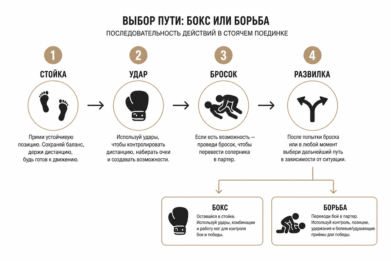 Схема развилки: бокс или грэпплинг для новичка