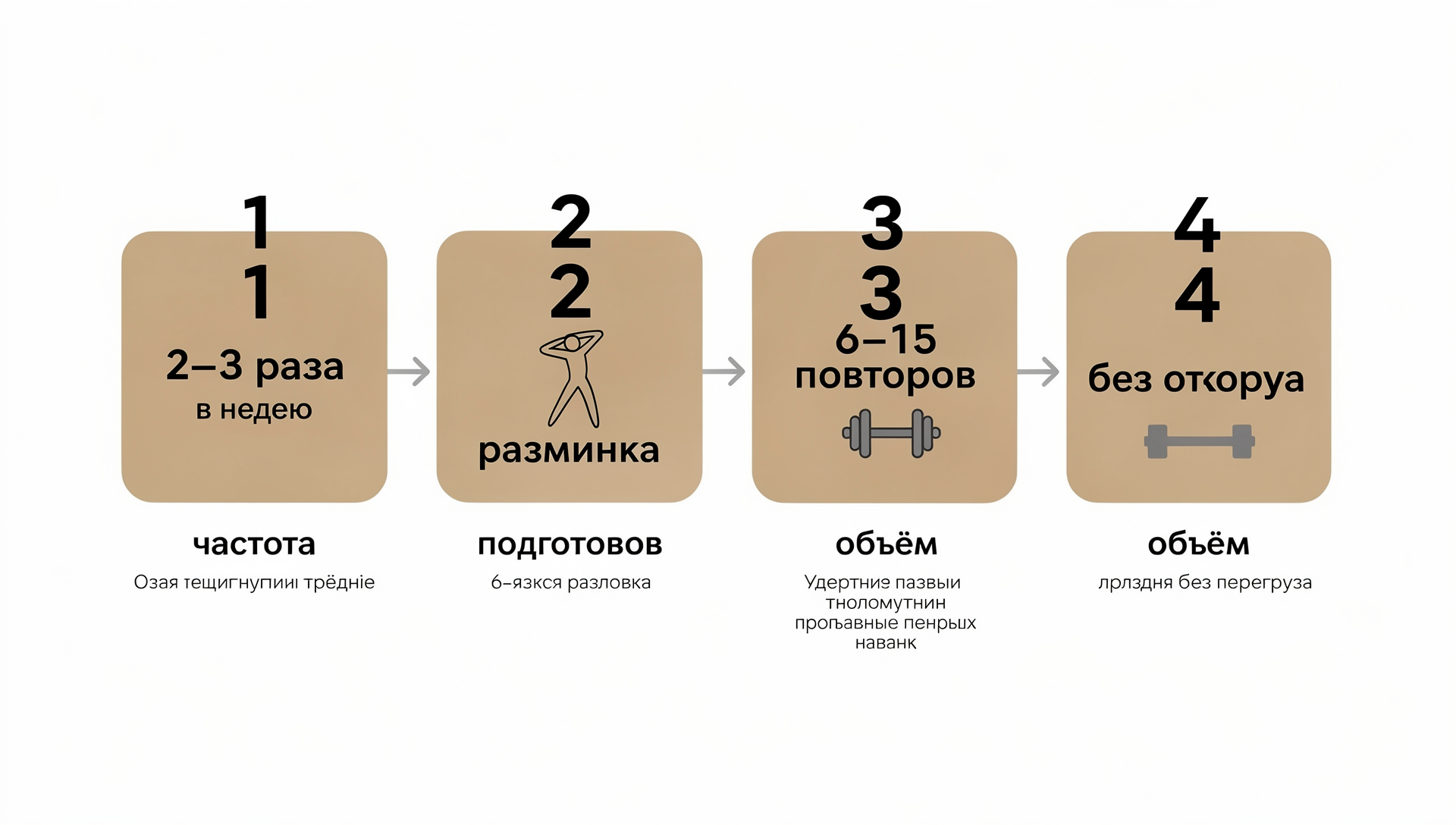 Схема безопасного старта силовой для женщин