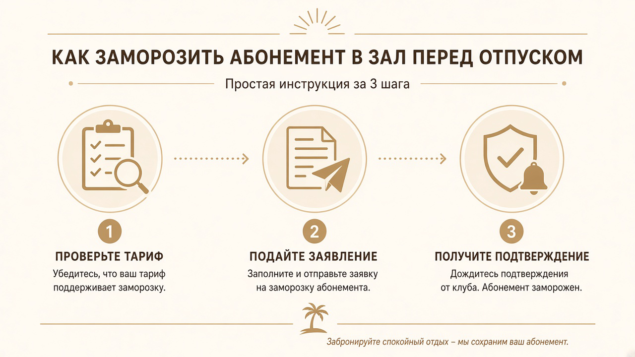 Порядок оформления заморозки GW перед отпуском