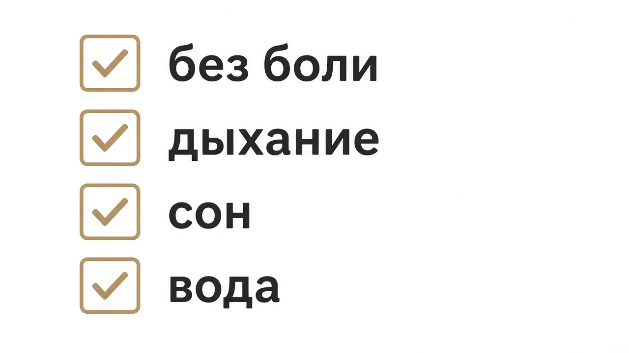 Чек-лист: растяжка GW и сон